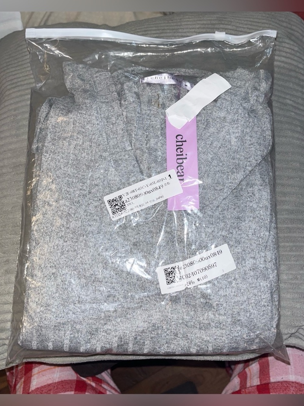 Cheibear Women's Ribbed Knit Pajama Set